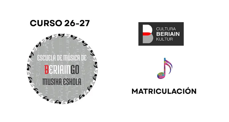 Abierta la matrícula para la Escuela de Música de Beriáin para el curso 2026-2027