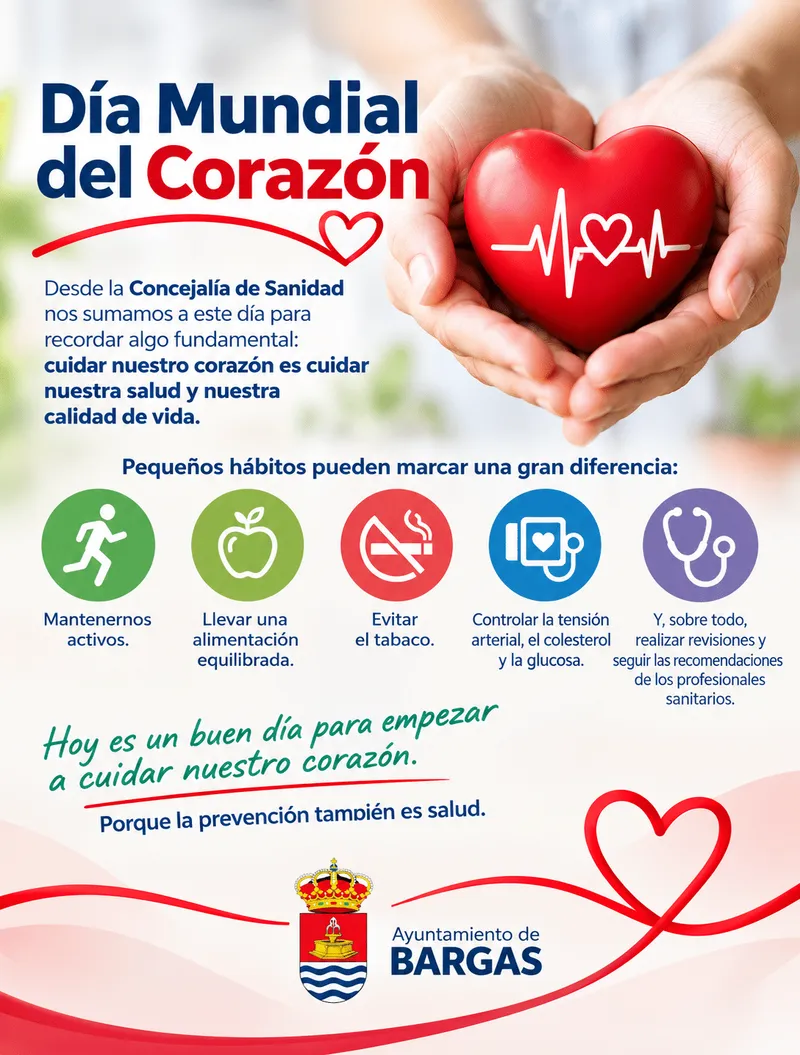 Bargas conmemora el Día Mundial del Corazón promoviendo hábitos saludables