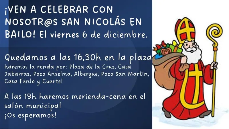 Bailo celebra San Nicolás con actividades el 6 de diciembre