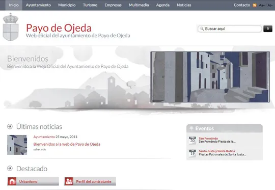 Payo de Ojeda estrena su portal municipal en internet
