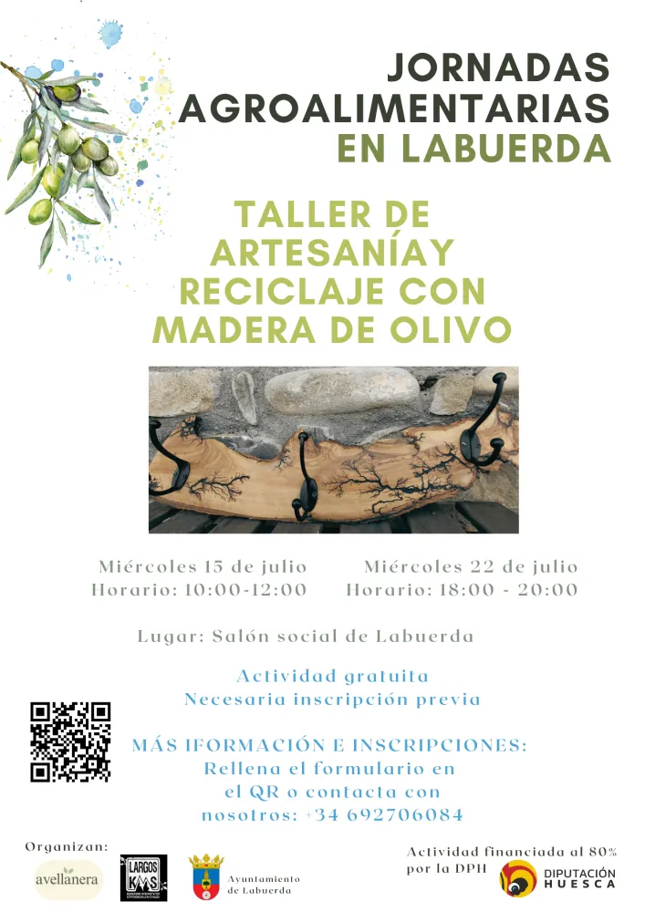 Labuerda celebra talleres de artesanía con madera de olivo en julio