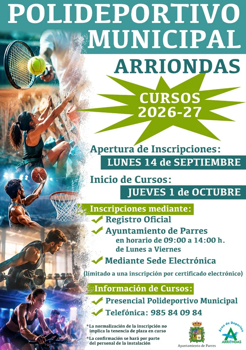 Abiertas las inscripciones para las actividades deportivas de Parres