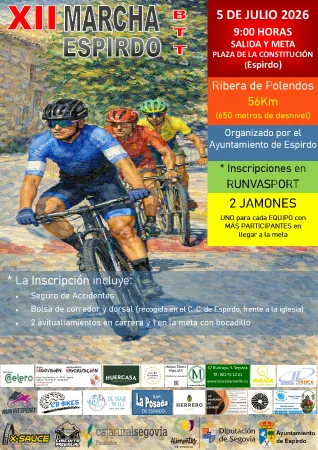 La XII Marcha BTT Espirdo 2026 recorrerá el Paraje de Polendos