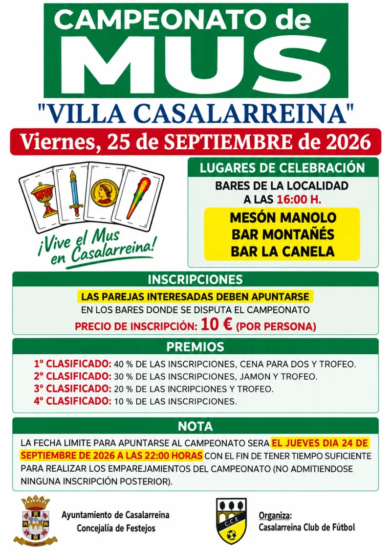 Casalarreina celebra sus fiestas patronales el 25 de septiembre