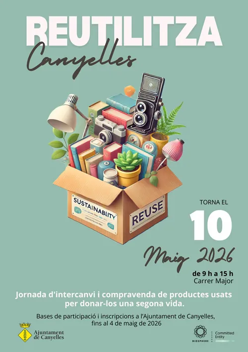Canyelles celebra el mercado de intercambio 'Reutilitza Canyelles' el 10 de mayo