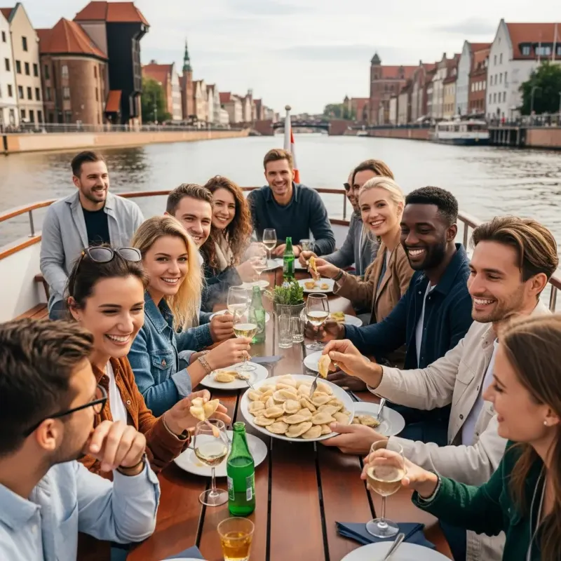 Galar Gdański ofrece rutas gastronómicas en barco por el río Motława