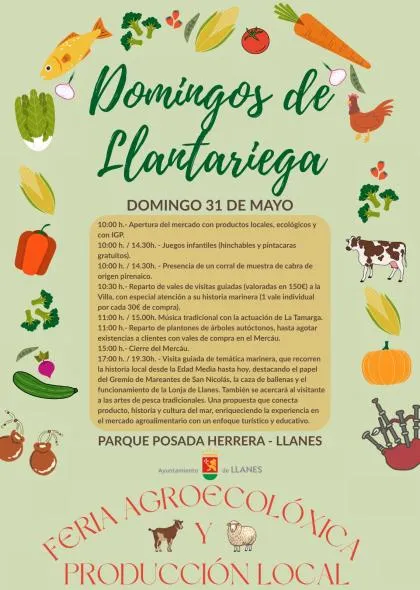 Llanes celebra la Feria Agroecológica "Domingos de Llantariega" con productos locales y actividades