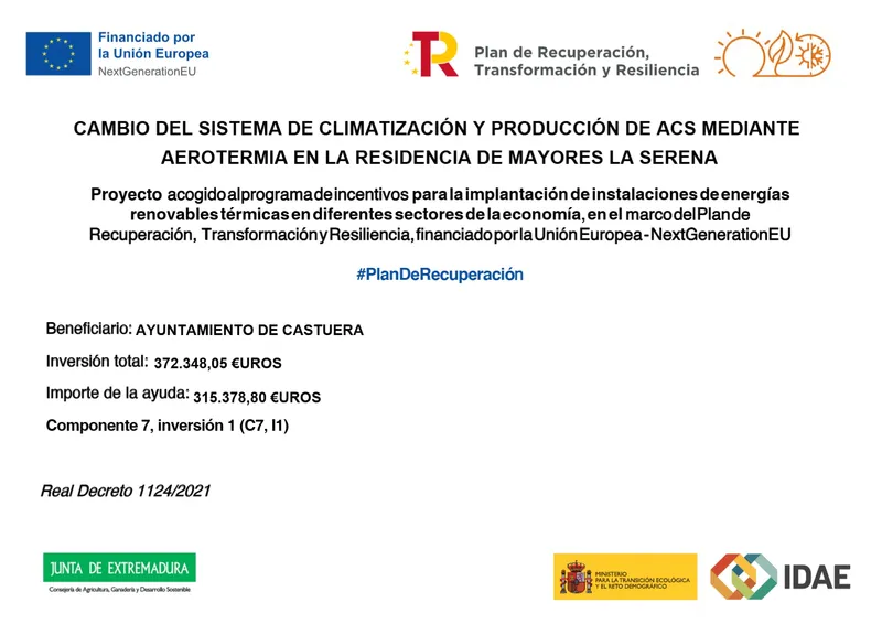 Residencia La Serena de Castuera renueva su climatización con aerotermia