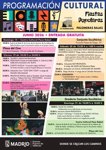 Puente de Vallecas celebra las fiestas populares de Palomeras Bajas en junio