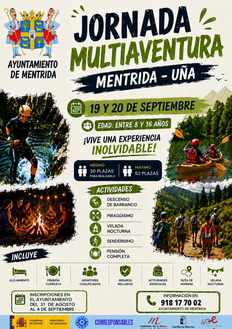 Méntrida organiza un campamento de aventura en Cuenca para jóvenes de 8 a 16 años