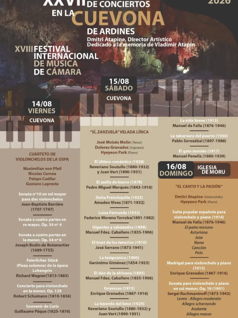 Ribadesella celebra su XXVII Ciclo de Conciertos de La Cuevona de Ardines con entradas agotadas