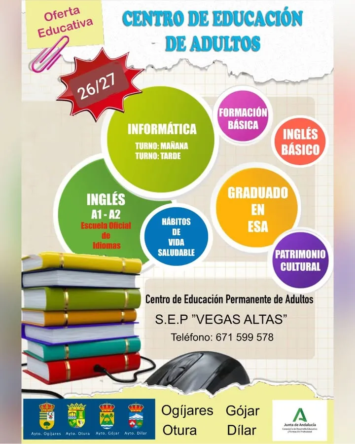 El Centro de Adultos 'Vegas Altas' amplía su oferta formativa para el curso 2026/2027