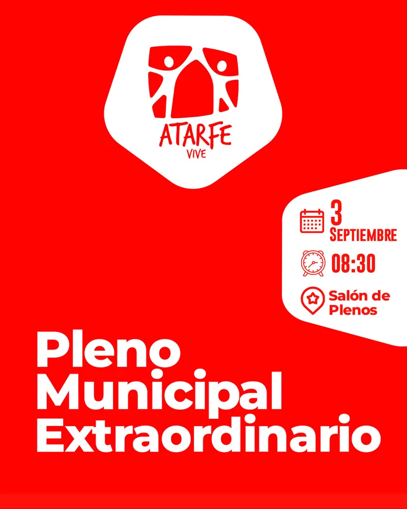 Atarfe celebra pleno extraordinario este jueves con asistencia presencial y online