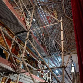 Adeje inicia la limpieza y desinsectación del retablo mayor de la iglesia de Santa Úrsula