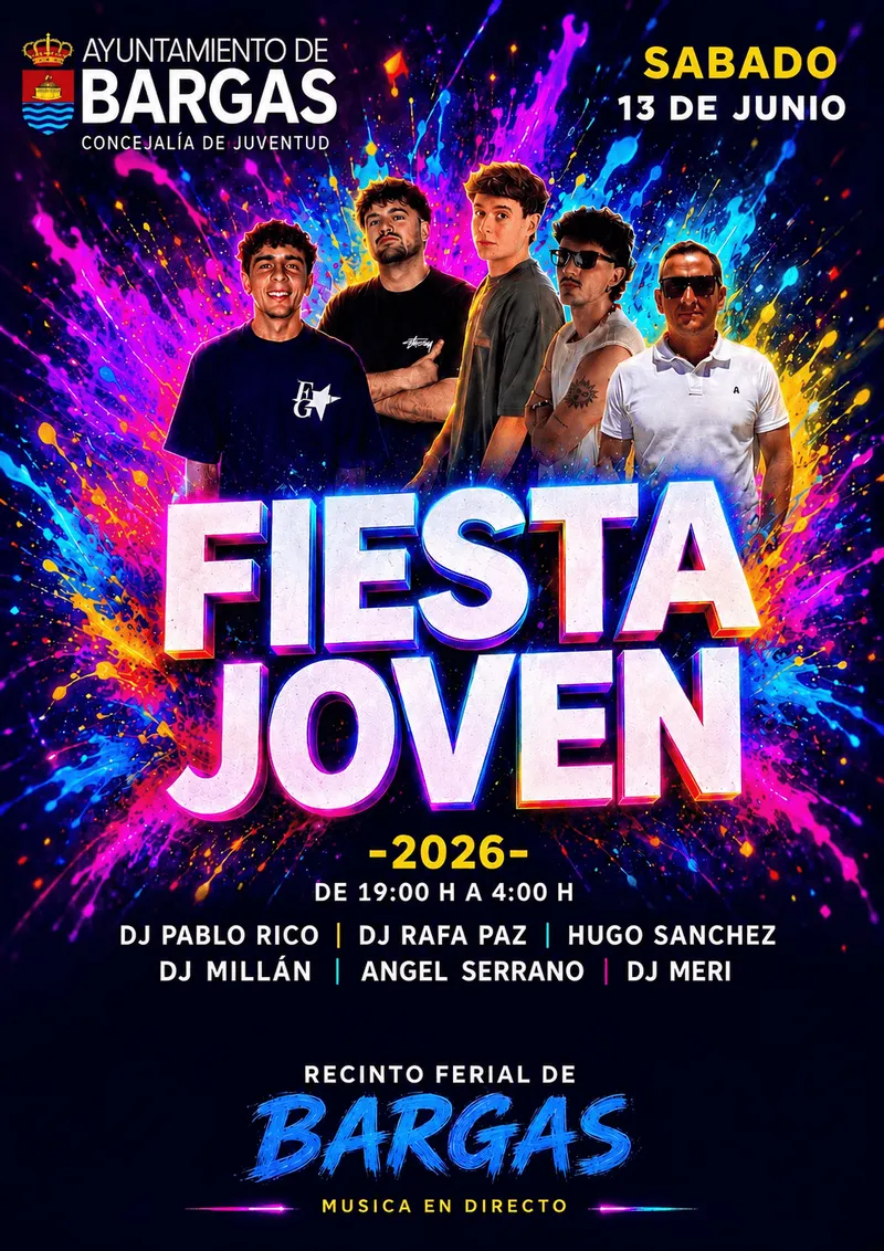 Bargas celebra la Fiesta Joven el 13 de junio en el Recinto Ferial