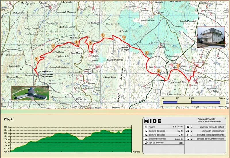 Ruta de senderismo de alta dificultad une Xermade con el Parque Eólico Experimental de Sotavento