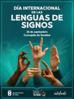 Telde se tiñe de turquesa por el Día Internacional de las Lenguas de Signos