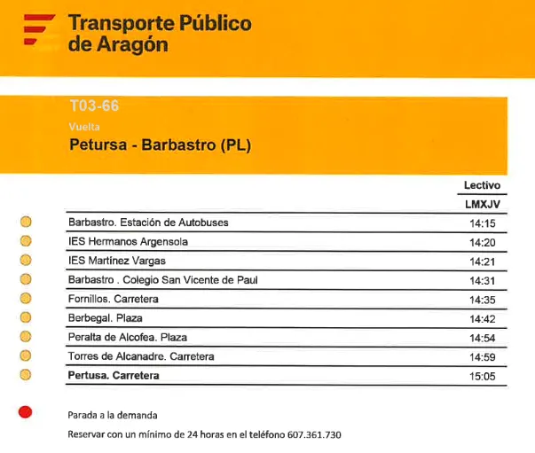 Ilche actualiza los horarios del servicio de autobús a partir del 11 de mayo