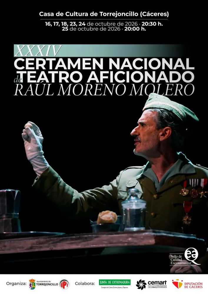 Torrejoncillo convoca el XXXIV Certamen Nacional de Teatro Aficionado "Raúl Moreno Molero"