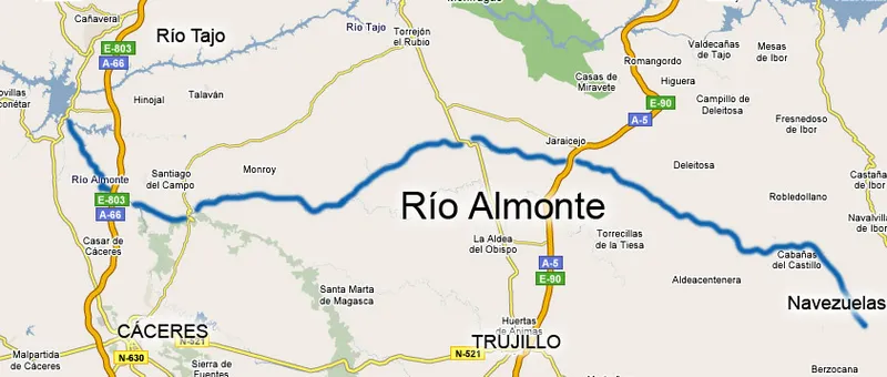 El Río Almonte, declarado Reserva Fluvial por su valor ecológico y paisajístico