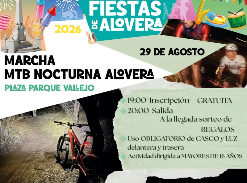 Alovera celebra su Marcha MTB Nocturna este jueves 6 de noviembre
