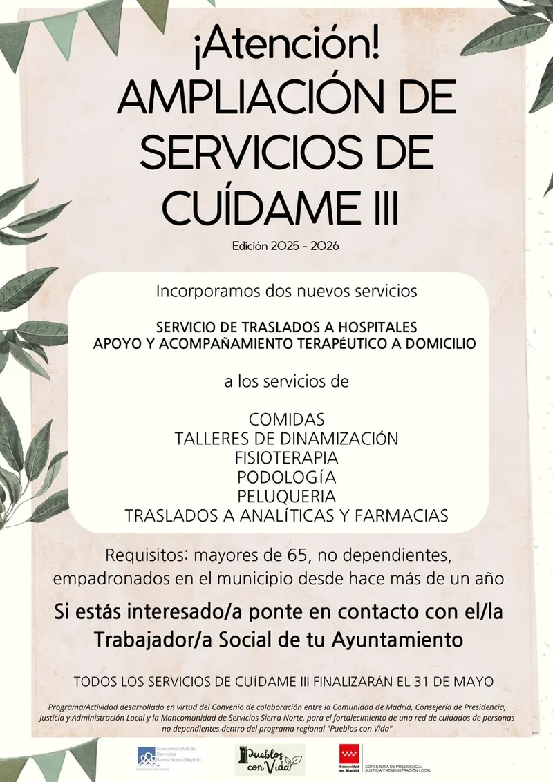 Canencia amplía los servicios del programa de apoyo CUÍDAME III