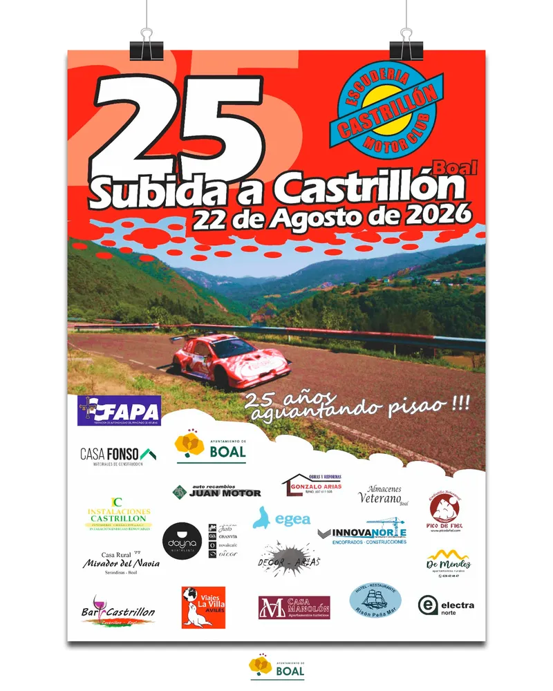 Boal celebra la XXV edición de la Subida a Castrillón el 22 de agosto