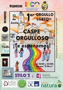Caspe celebra su primer Orgullo LGBTQI+ con actividades y fiesta el 13 de junio