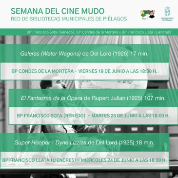 Piélagos celebra la Semana del Cine Mudo con proyecciones de 1925
