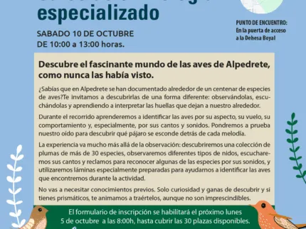 Alpedrete celebra un curso de ornitología para descubrir las aves locales