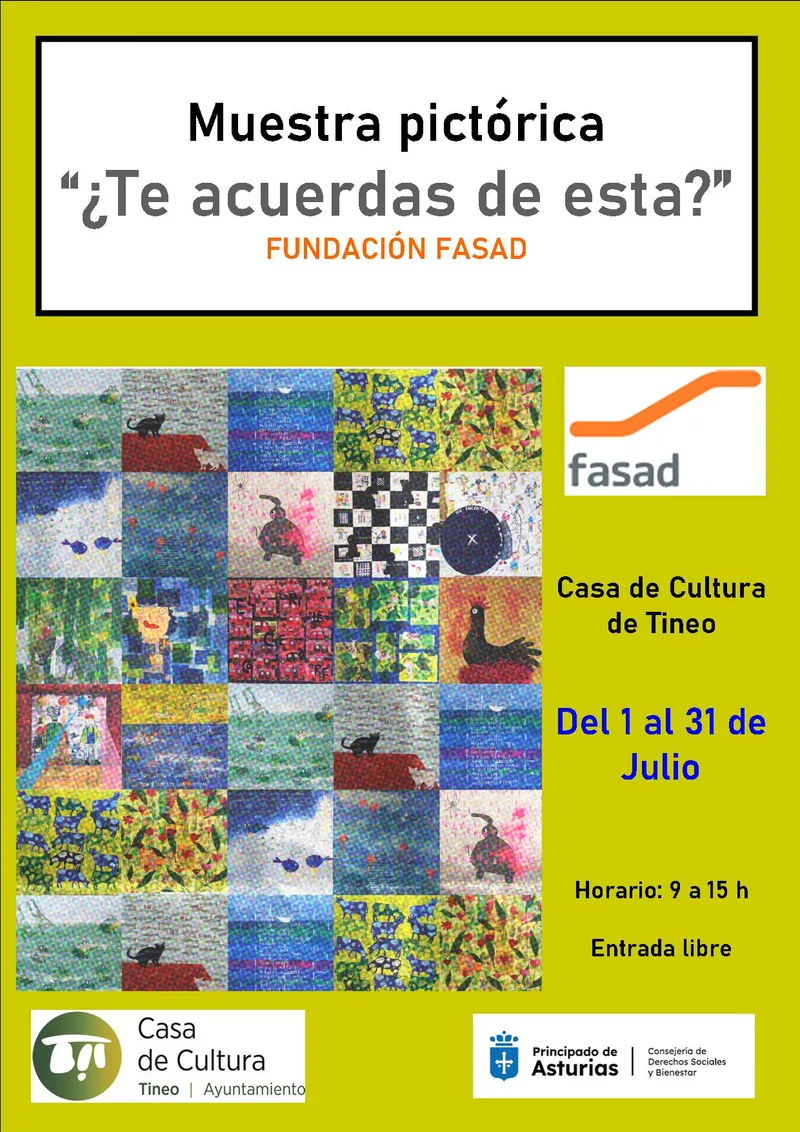 Tineo celebra la exposición "¿Te acuerdas de esta...?" con obras de personas con discapacidad intelectual
