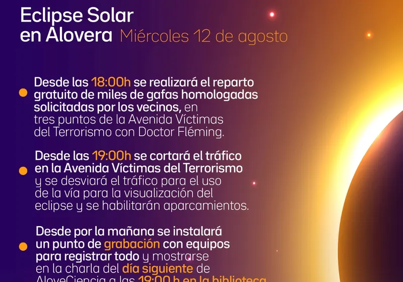 Alovera se prepara para el eclipse con observación y talleres