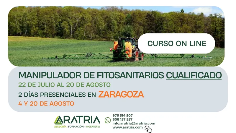 Curso online de manipulador de fitosanitarios disponible en Quinto