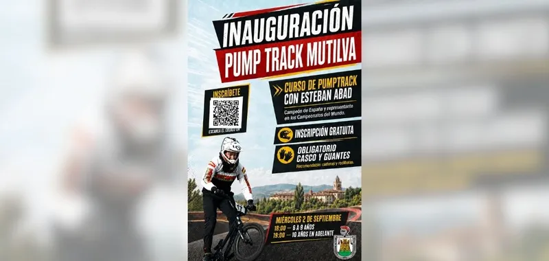 Mutilva inaugura su pump track con una clase magistral de BMX