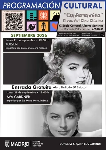 Conferencia sobre Marilyn Monroe en el Centro Sociocultural Alberto Sánchez de Madrid