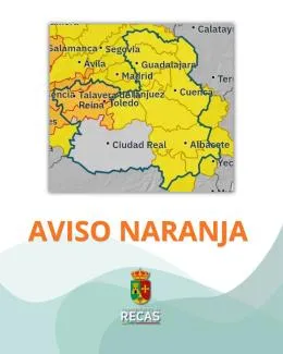 Aviso Naranja por Lluvias y Tormentas en Montes de Toledo y Valle del Tajo