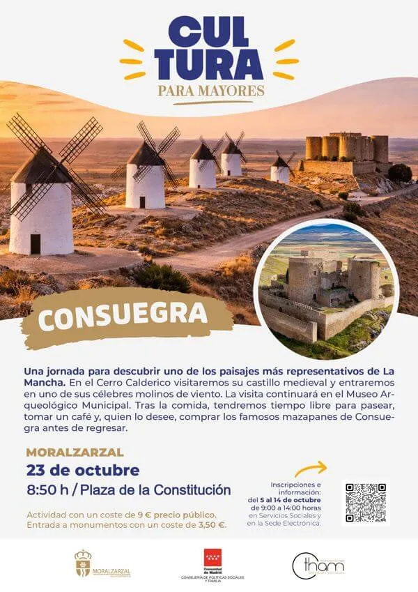 Moralzarzal organiza una salida cultural a Consuegra para mayores