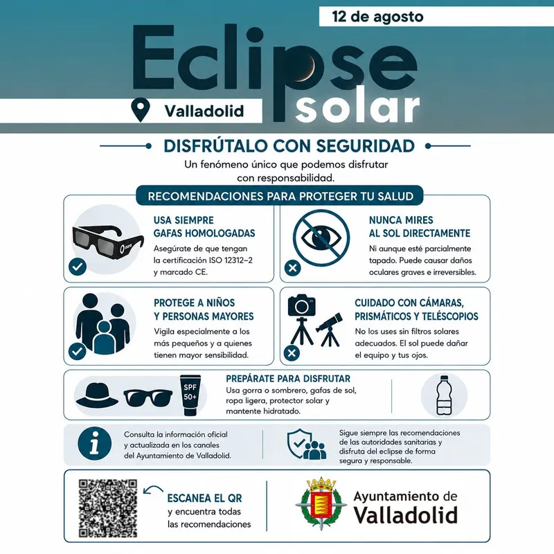 Valladolid refuerza la seguridad para la observación del eclipse solar del 12 de agosto