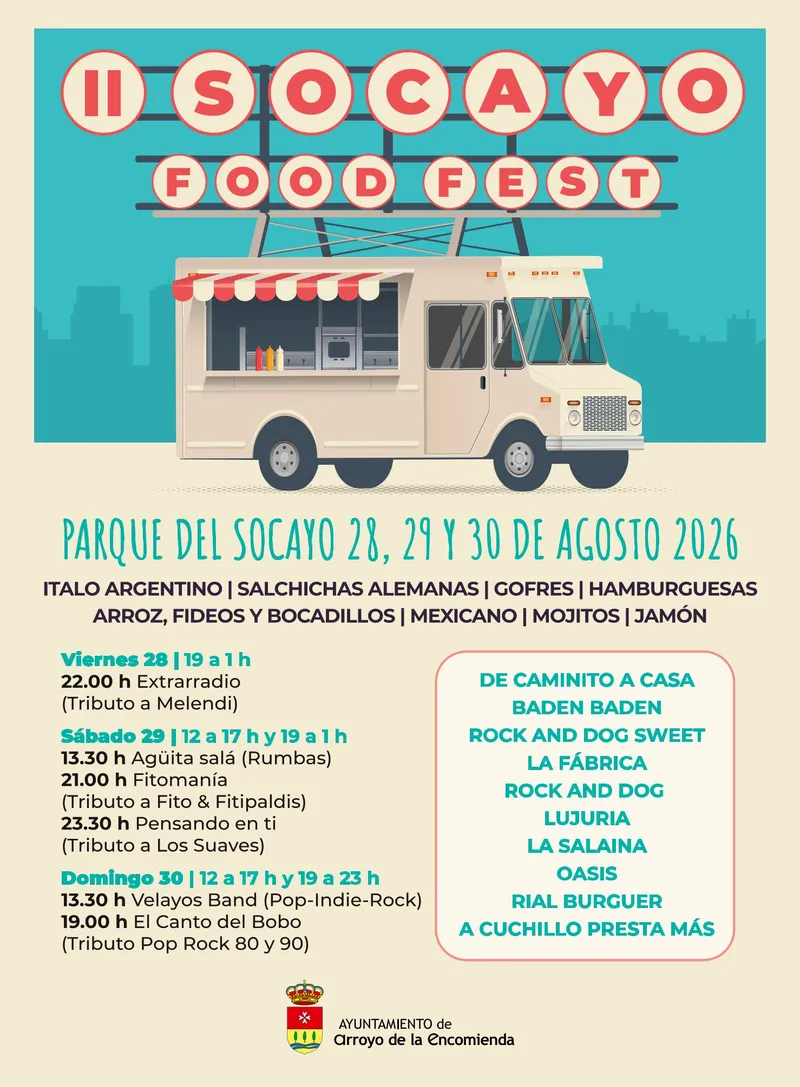 Arroyo de la Encomienda celebra el II Socayo Food Fest con gastronomía y música