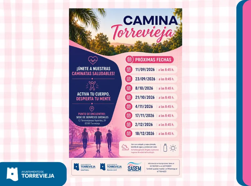 Torrevieja reactiva las caminatas saludables para mayores este septiembre