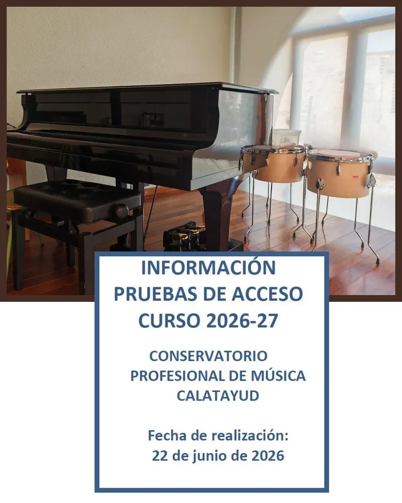 Calatayud publica el calendario de pruebas de acceso al Conservatorio Profesional de Música