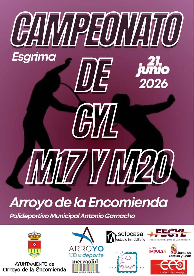 Arroyo de la Encomienda acoge el Campeonato de Castilla y León de Esgrima M17 y M20