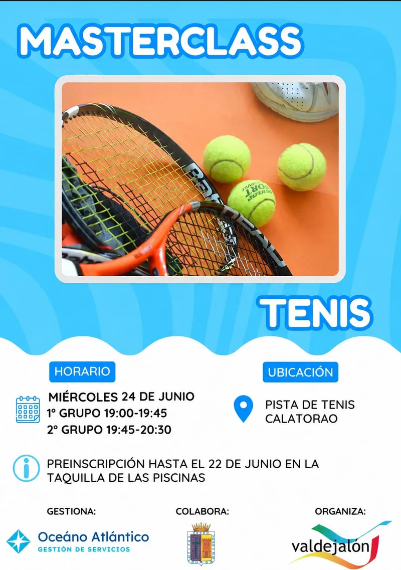 Calatorao organiza una Masterclass de Tenis para potenciar el deporte local