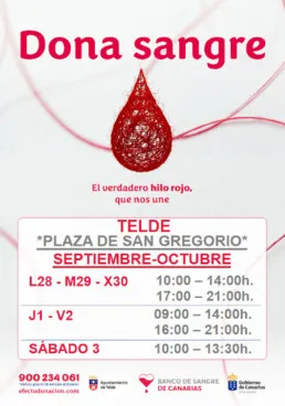 Telde impulsa una campaña de donación de sangre del 28 de septiembre al 3 de octubre