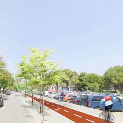 Castelldefels licita un nuevo aparcamiento con 128 plazas y carril bici en la calle Barcelona