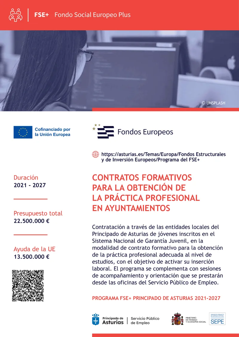Asturias lanza contratos formativos para jóvenes en ayuntamientos