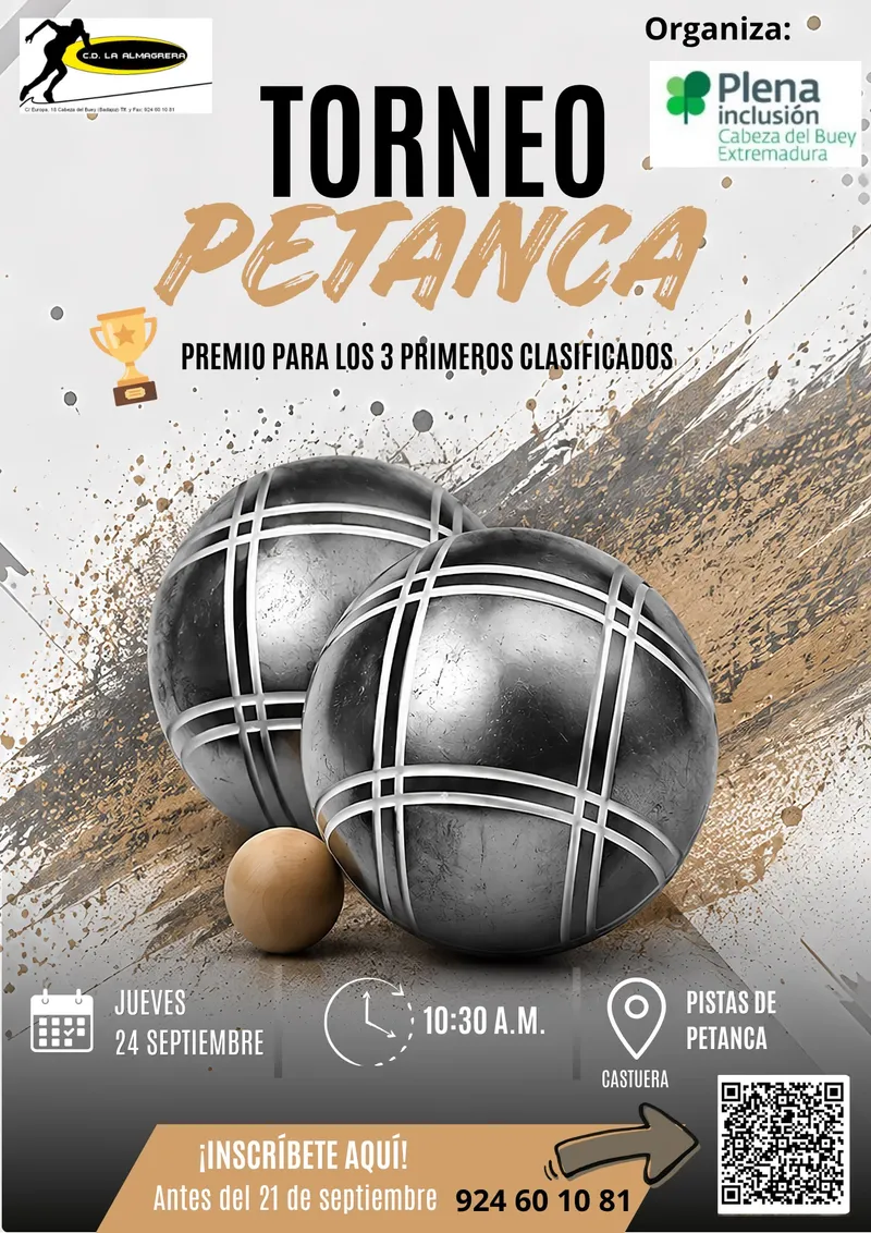 Castuera celebra un torneo de petanca el 24 de septiembre