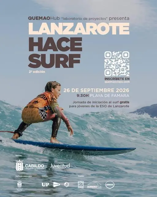 Tinajo impulsa el surf y el bodyboard para jóvenes con la iniciativa 'Lanzarote hace surf'