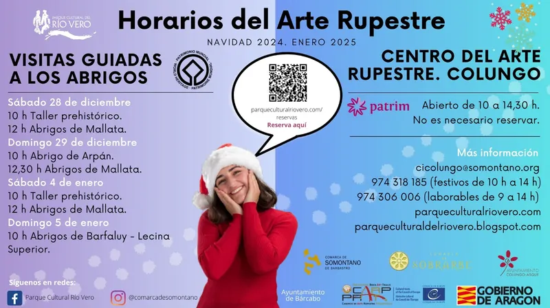 Colungo amplía horarios del Centro de Arte Rupestre en Navidad