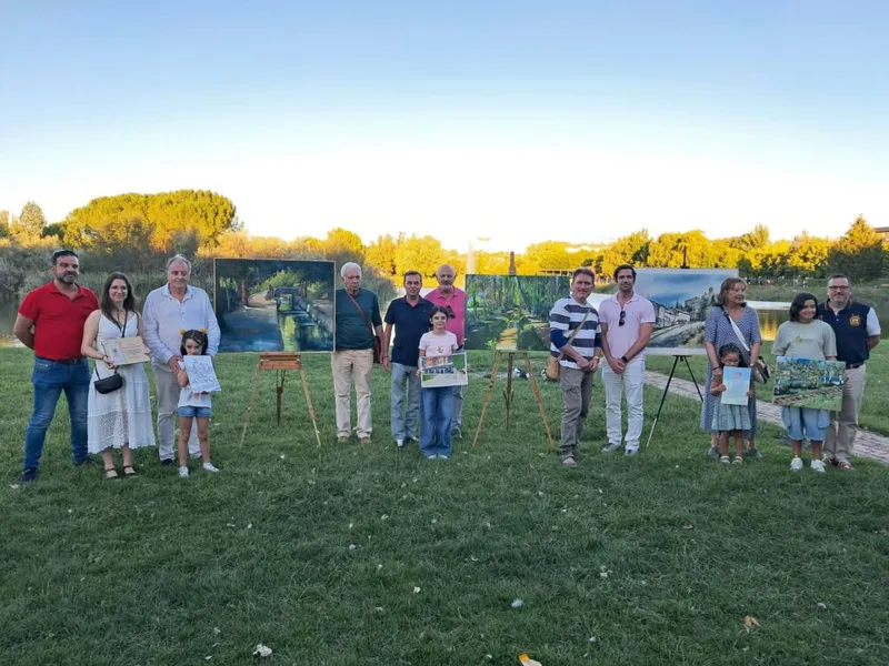 Pablo Sevillano gana el Certamen de Pintura Rápida "Pinta mi Pueblo" en Laguna de Duero